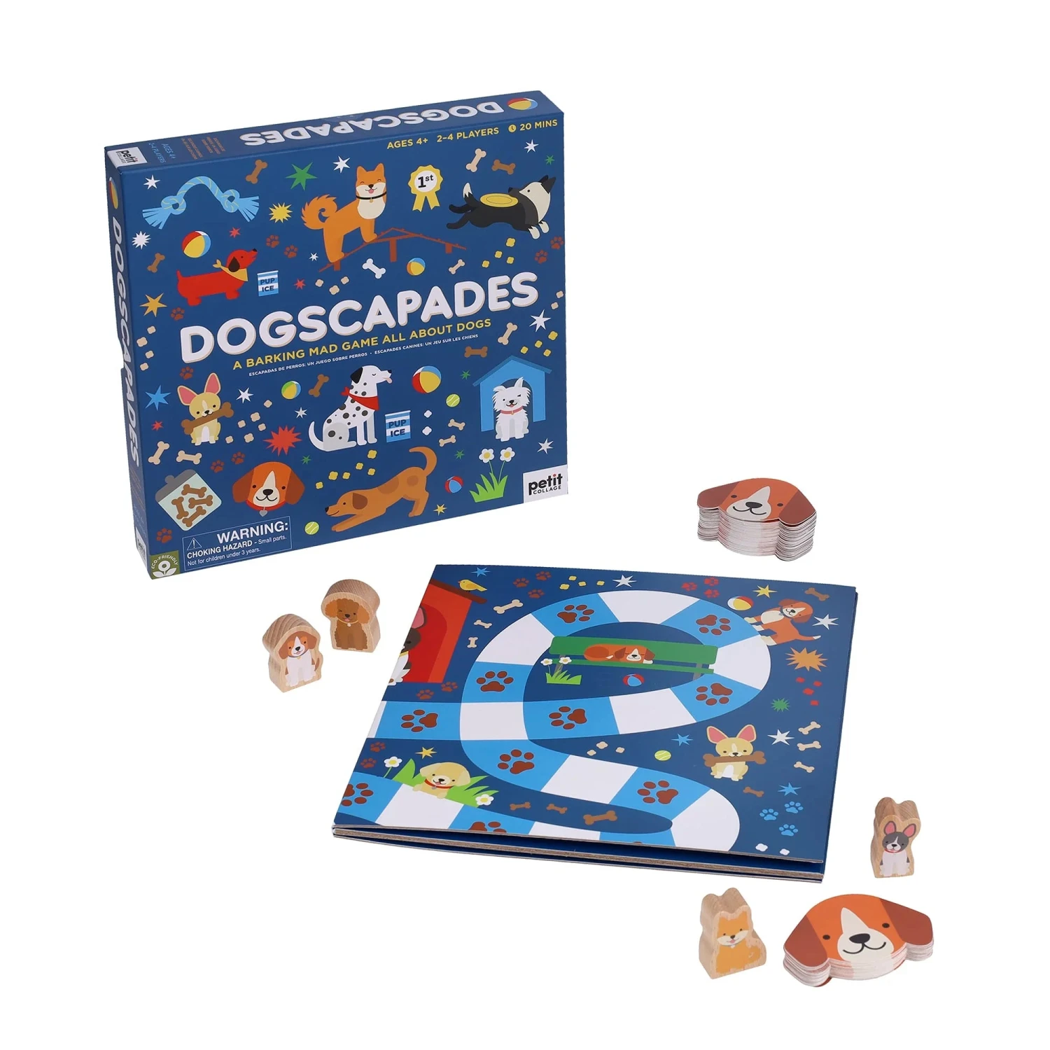 Dogscapades: A Barking Mad Game All About Dogs(Petit collage dogscapades) Chronicle Books Dogscapades: A Barking Mad Game All About Dogs(Petit Collage Dogscapades) -Curious Bear Toys 0810073342620.in05