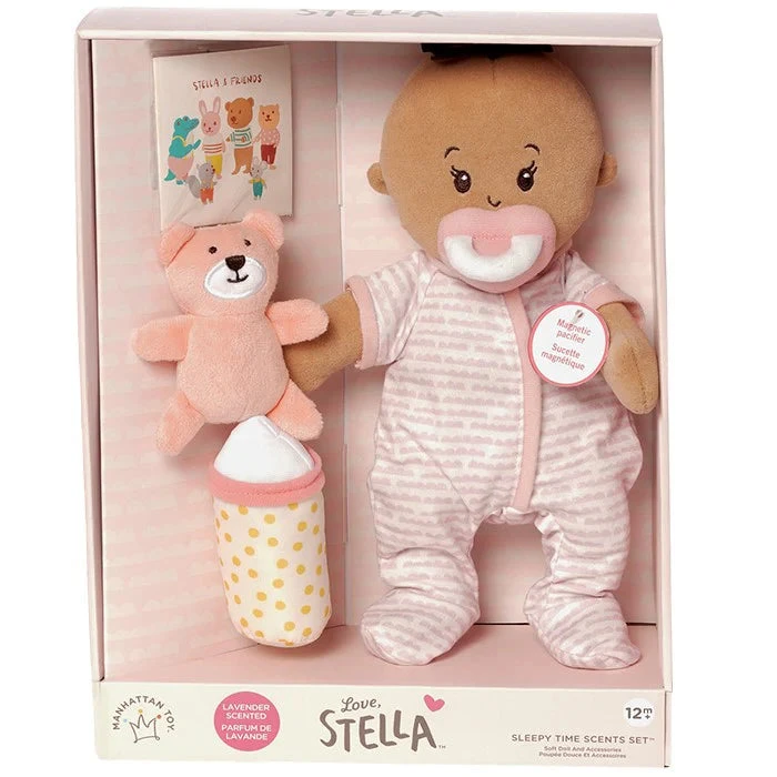 Love, Stella Sleepy Time Set - Beige Doll with Brown Tuft | Manhattan Toy(Love stella sleepy time set beige doll with brown tuft manhattan toy) Love, Stella Sleepy Time Set - Beige Doll With Brown Tuft | Manhattan Toy(Love Stella Sleepy Time Set Beige Doll With Brown Tuft Manhattan Toy) -Curious Bear Toys 152960R1 sleepy time brown Pkg 2