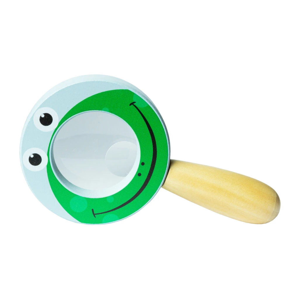 Discovery Magnifying Glass(Discovery magnifying glass) Discovery Magnifying Glass(Discovery Magnifying Glass) -Curious Bear Toys 220034 Natural Discovery Wooden Magnifying Glass frog 1024x1024 1