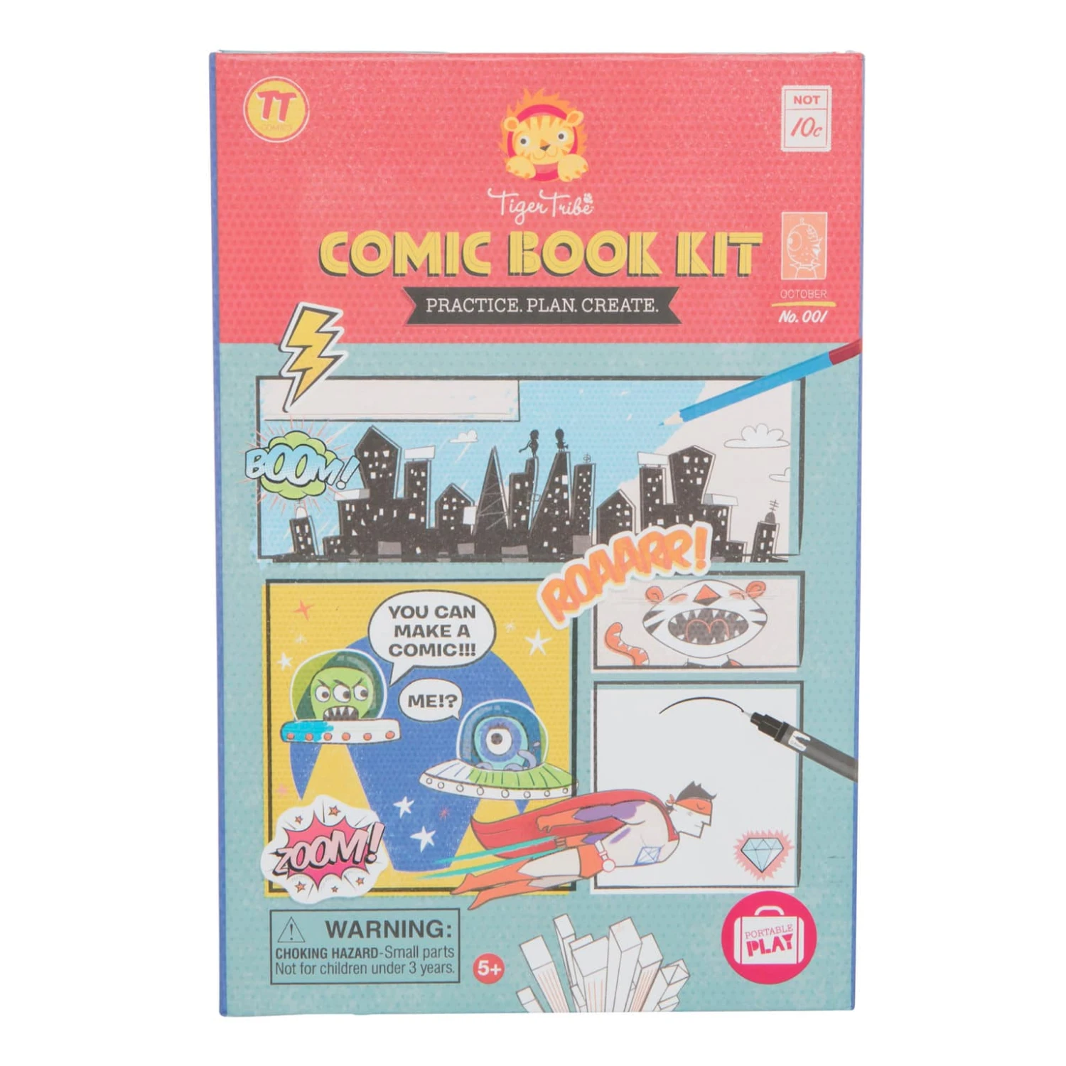 Comic Book Kit | Tiger Tribe(Comic book kit 1) Comic Book Kit | Tiger Tribe(Comic Book Kit 1) -Curious Bear Toys 60249 Tiger Tribe Comic Book Kit Pkg Front web 1536x1536 1