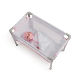 Berenguer Boutique Travel Foldable Crib/Play Pen - Pink | JC Toys(Berenguer Boutique Travel Foldable Crib Play Pen Pink Jc Toys) -Curious Bear Toys 81603Pink PT08 cuna munecas plegable