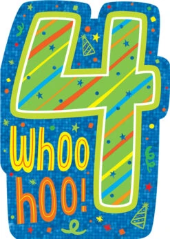 4th Birthday Foil Card(4th Birthday Foil Card)