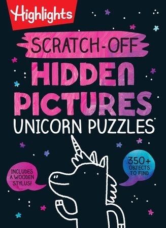 Scratch-Off Hidden Pictures Unicorn Puzzles | Highlights(Scratch off hidden pictures unicorn puzzles highlights) Penguin Random House Scratch-Off Hidden Pictures Unicorn Puzzles | Highlights(Scratch Off Hidden Pictures Unicorn Puzzles Highlights) -Curious Bear Toys 9781644729168