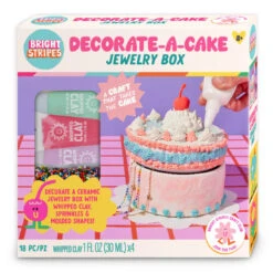 Decorate-a-Cake Jewelry Box | Bright Stripes(Decorate A Cake Jewelry Box)