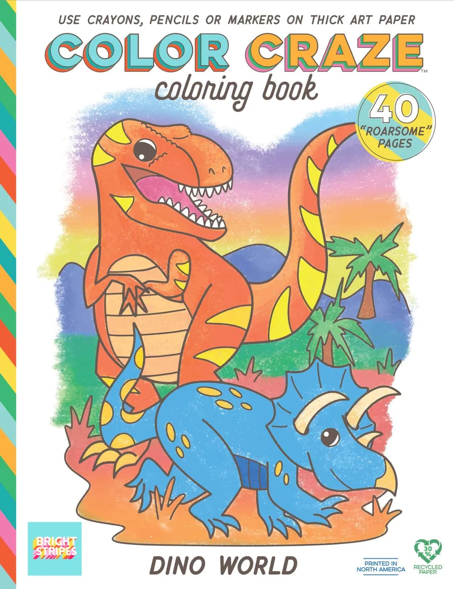 Color Craze Coloring Book - Dino World | Bright Stripes(Color craze coloring book dino world bright stripes) Color Craze Coloring Book - Dino World | Bright Stripes(Color Craze Coloring Book Dino World Bright Stripes) -Curious Bear Toys CC 02 900x 5c70c962 6178 4e15 b119 45121622cc67