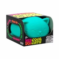 Cool Cats NeeDoh | Schylling(Cool Cats Needoh) -Curious Bear Toys CCND Nee Doh Cool Cats PKG 3Q Right Teal web 800x800 1