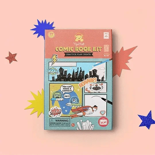Comic Book Kit | Tiger Tribe(Comic book kit 1) Comic Book Kit | Tiger Tribe(Comic Book Kit 1) -Curious Bear Toys Comic Book GIF HERO 540 V2 900x 73660942 cd3f 4b4c 9cd5 baa10f140227