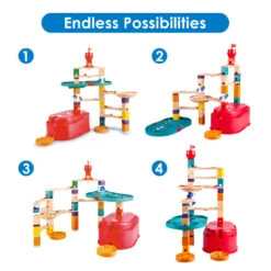 Quadrilla Stack Track Bucket Set | Hape - LOCAL PICK UP ONLY(Quadrilla Stack Track Bucket Set) -Curious Bear Toys E6027 3