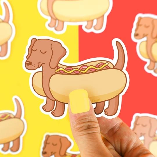 Dachshund Hot Dog Vinyl Sticker | Turtle's Soup(Dachshund hot dog vinyl sticker) Dachshund Hot Dog Vinyl Sticker | Turtle's Soup(Dachshund Hot Dog Vinyl Sticker) -Curious Bear Toys Hot Dog Dachshund Puppy Dog Vinyl Sticker Decal for Water Bottle Laptop Phone Journal Turtle Soup Turtles Soup Original Art Cute Gift 540x fb64d806 2336 4fb9 a62b ff1462330e45