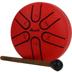 Amahi Steel Tongue Drum, 3″ - Red | Amahi(Amahi Red Steel Tongue Drum 3 Amahi)