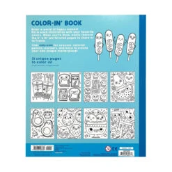 Color-In' Book: Happy Snacks | OOLY(Color In Book Happy Snacks Ooly) -Curious Bear Toys OOLY Color In Book Coloring Book Happy Snacks Back