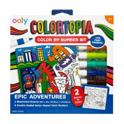 Colortopia Color By Number Paint Marker Kit - Epic Adventures | OOLY(Colortopia Color By Number Paint Marker Kit Epic Adventures Ooly)