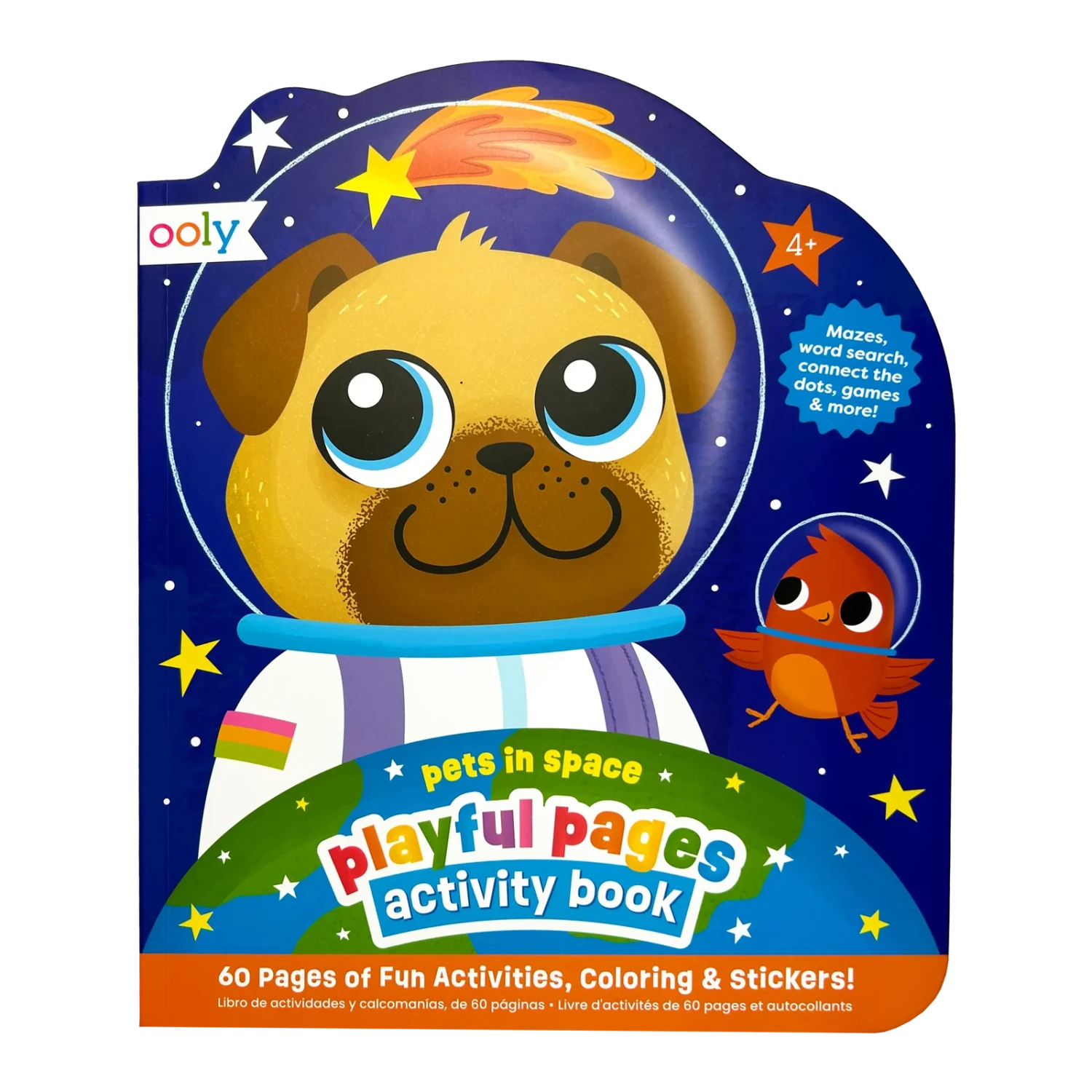 Playful Pages Activity Book - Pets in Space | OOLY(Playful pages activity book pets in space ooly) Playful Pages Activity Book - Pets In Space | OOLY(Playful Pages Activity Book Pets In Space Ooly) -Curious Bear Toys OOLY Playful Pages Activity Book Games Coloring Stickers Pets In Space Packaging Front