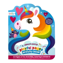 Playful Pages Activity Book - Unicorn Party! | OOLY(Playful Pages Activity Book Games Coloring Stickers Unicorn Party Ooly)