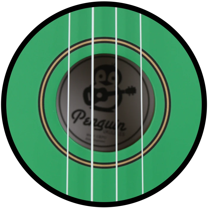 Penguin Tropical Shamrock Green Ukulele, Soprano | Amahi - LOCAL PICK UP ONLY(Penguin tropical shamrock green ukulele soprano amahi) Penguin Tropical Shamrock Green Ukulele, Soprano | Amahi - LOCAL PICK UP ONLY(Penguin Tropical Shamrock Green Ukulele Soprano Amahi) -Curious Bear Toys PGUKGR Sound Hole Detail 700x700 1