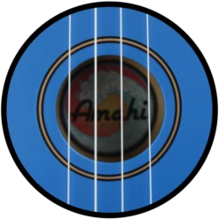 Amahi Robin Egg Blue Ukulele, Soprano | Amahi - LOCAL PICK UP ONLY(Amahi Robin Egg Blue Ukulele Soprano Amahi) -Curious Bear Toys PNUKDB Sound Hole Detail1 600x600 1