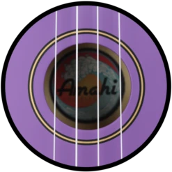 Amahi Lavender Ukulele, Soprano | Amahi - LOCAL PICK UP ONLY(Amahi Lavender Ukulele Soprano Amahi) -Curious Bear Toys PNUKPU Sound Hole Detail 700x700 1