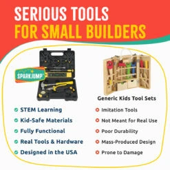 Kids Deluxe Tool Set | Spark Jump(Kids Deluxe Tool Set Spark Jump) -Curious Bear Toys Serious Tools for Small Builders 1200x 6983be9f 3e3e 48c8 831b ab445455817d