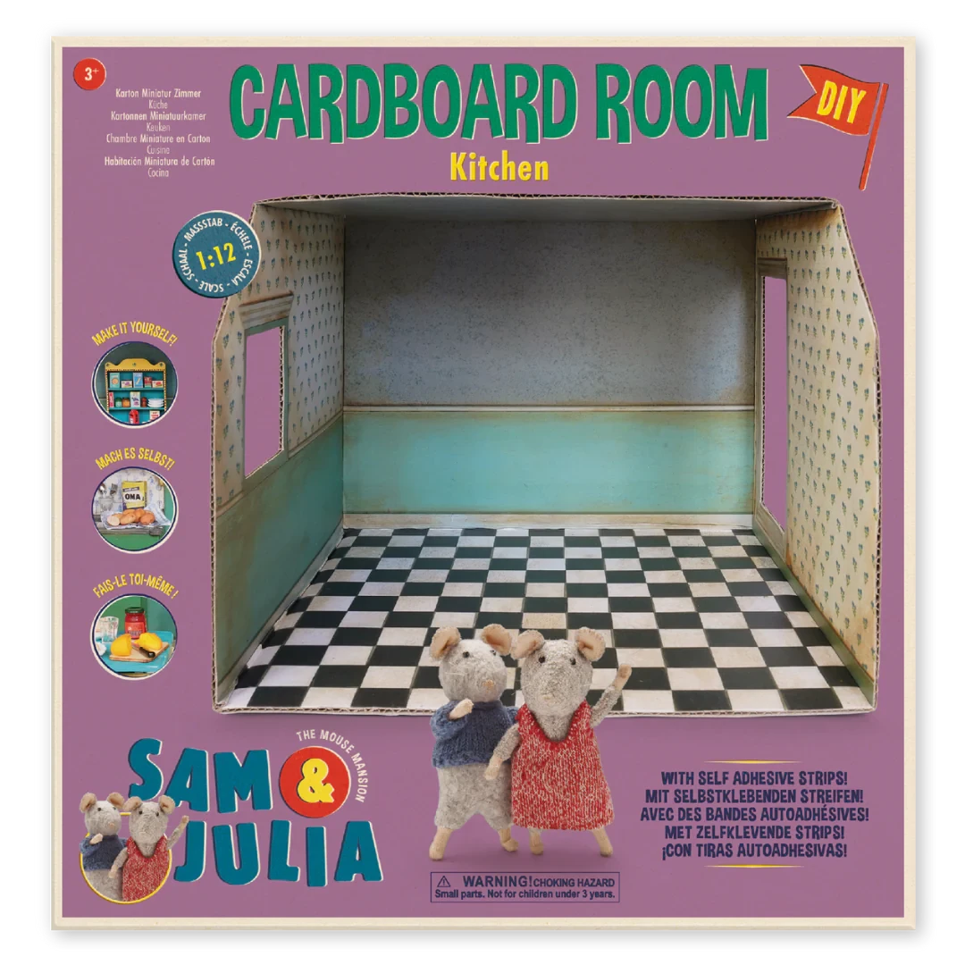 Cardboard Room - Kitchen | The Mouse Mansion(Cardboard room kitchen) Dam Cardboard Room - Kitchen | The Mouse Mansion(Cardboard Room Kitchen) -Curious Bear Toys cardboardkitchen
