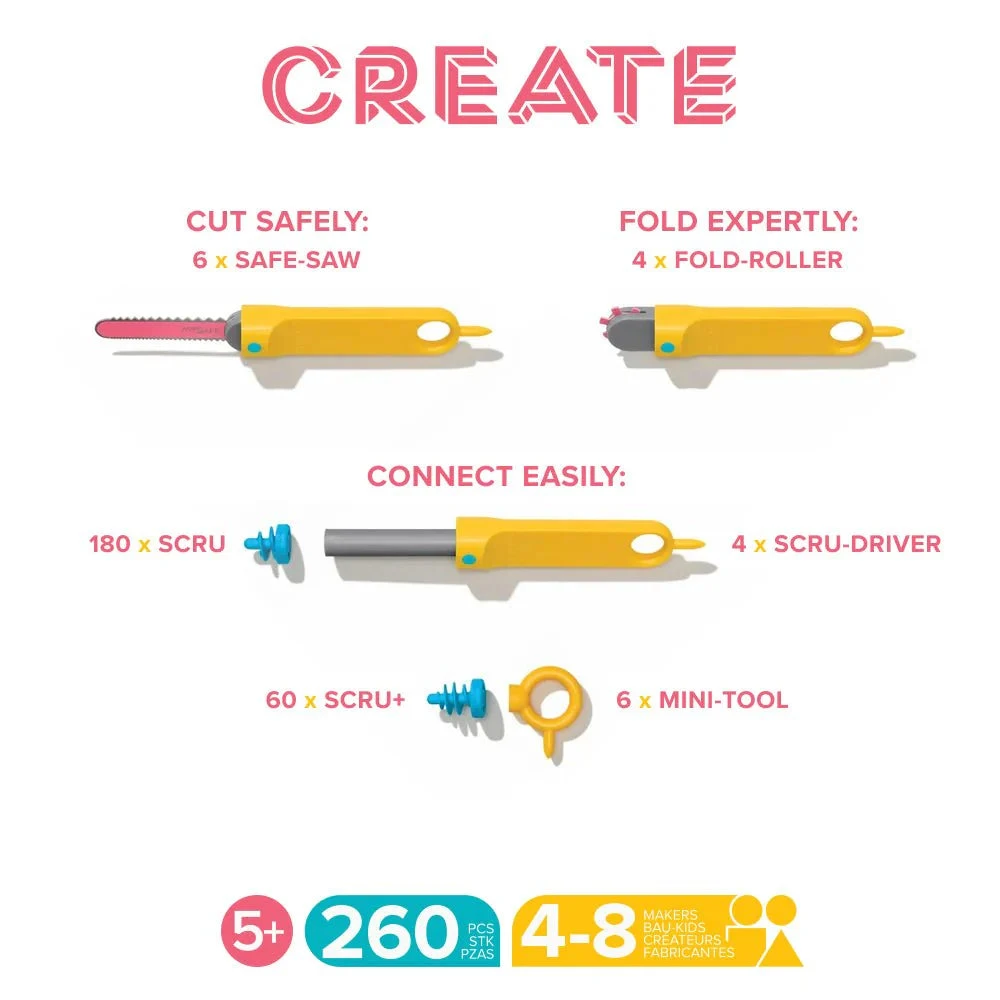 CREATE - Cardboard Construction Kit | Makedo(Create cardboard construction kit makedo) CREATE - Cardboard Construction Kit | Makedo(Create Cardboard Construction Kit Makedo) -Curious Bear Toys create kitmakedo 292391