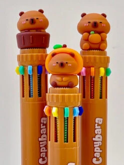 Capybara 10 Color Retractable Ball Pen(Capybara Retractable Ball Pen) -Curious Bear Toys de9541e7b9a439efa2df373e495c2427919896e6c72087e7fbc37d5997f6be2d
