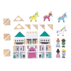 Enchanted Kingdom Wooden Blocks Set - 37 Pc - Cross Roads | Janod(Enchanted Kingdom 37 Wooden Blocks Set Cross Roads Janod) -Curious Bear Toys enchanted kingdom 37 wooden blocks set cross roads 3