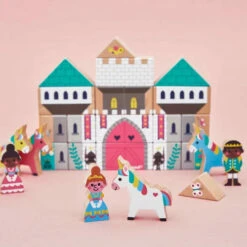 Enchanted Kingdom Wooden Blocks Set - 37 Pc - Cross Roads | Janod(Enchanted Kingdom 37 Wooden Blocks Set Cross Roads Janod) -Curious Bear Toys enchanted kingdom 37 wooden blocks set cross roads 4