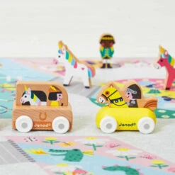 Enchanted Kingdom Wooden Unicorn Van - Cross Roads | Janod(Enchanted Kingdom Wooden Unicorn Van Cross Roads Janod) -Curious Bear Toys enchanted kingdom wooden unicorn van cross roads 1