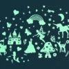 Fairy Tales Glow In The Dark Wall Stickers(Fairy Tales Glow In The Dark Wall Stickers) -Curious Bear Toys fairytales