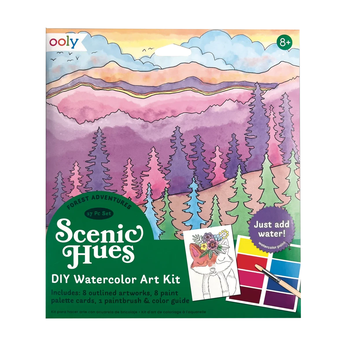 Scenic Hues D.I.Y. Watercolor Art Kit - Forest Adventure | OOLY(Scenic hues d i y watercolor art kit forest adventure ooly) Scenic Hues D.I.Y. Watercolor Art Kit - Forest Adventure | OOLY(Scenic Hues D I Y Watercolor Art Kit Forest Adventure Ooly) -Curious Bear Toys forestadventure