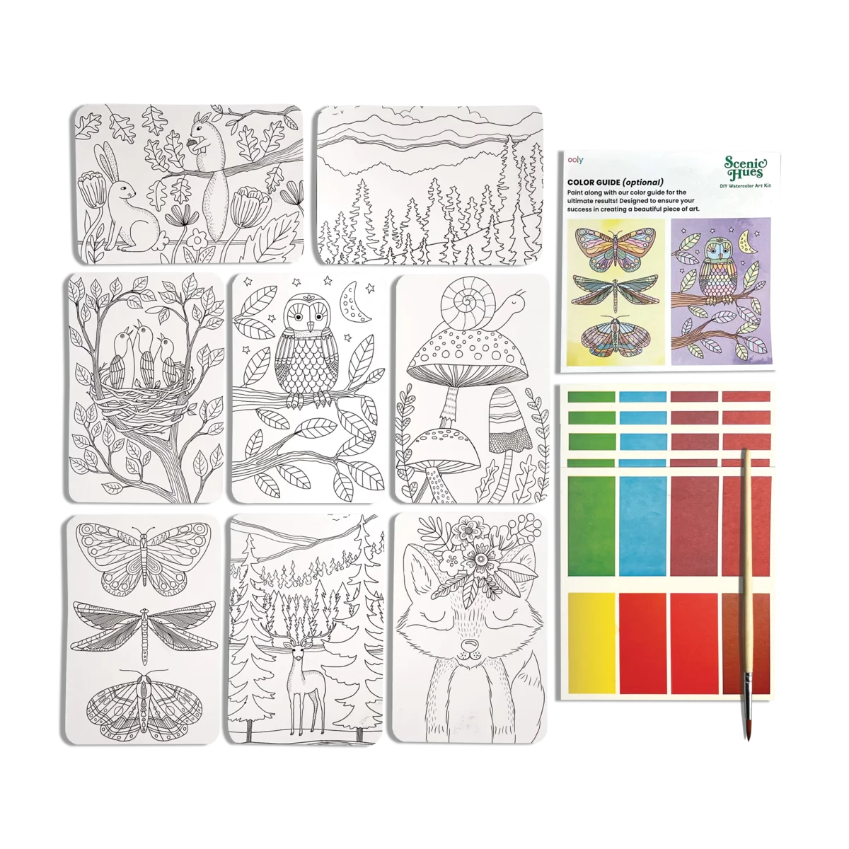 Scenic Hues D.I.Y. Watercolor Art Kit - Forest Adventure | OOLY(Scenic hues d i y watercolor art kit forest adventure ooly) Scenic Hues D.I.Y. Watercolor Art Kit - Forest Adventure | OOLY(Scenic Hues D I Y Watercolor Art Kit Forest Adventure Ooly) -Curious Bear Toys forestadventure3