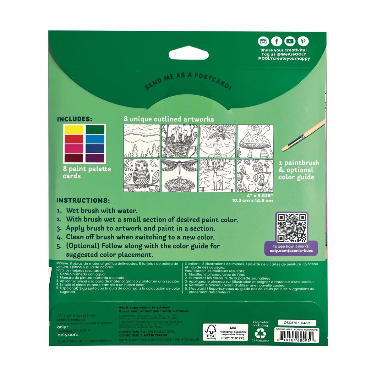 Scenic Hues D.I.Y. Watercolor Art Kit - Forest Adventure | OOLY(Scenic hues d i y watercolor art kit forest adventure ooly) Scenic Hues D.I.Y. Watercolor Art Kit - Forest Adventure | OOLY(Scenic Hues D I Y Watercolor Art Kit Forest Adventure Ooly) -Curious Bear Toys forestadventure4
