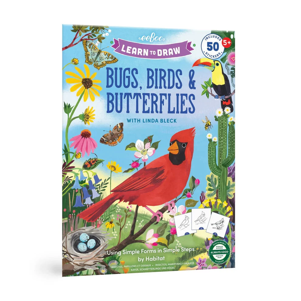 Learn To Draw Bugs, Birds & Butterflies with Stickers | eeBoo(Learn to draw bugs birds butterflies with stickers eeboo) Learn To Draw Bugs, Birds & Butterflies With Stickers | EeBoo(Learn To Draw Bugs Birds Butterflies With Stickers Eeboo) -Curious Bear Toys ioH4Y5VJ