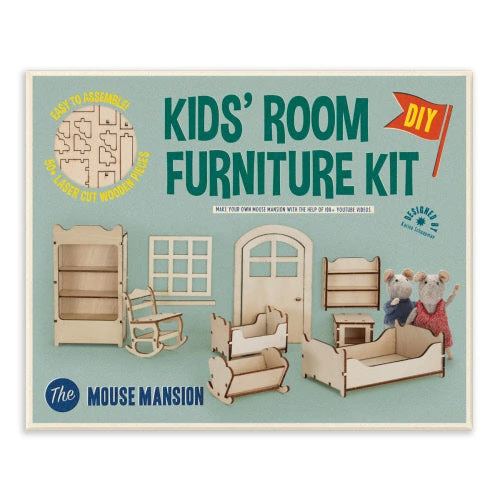 Furniture Kit - Kid's Room | The Mouse Mansion(Furniture kit kids room) Dam Furniture Kit - Kid's Room | The Mouse Mansion(Furniture Kit Kids Room) -Curious Bear Toys kidsroom