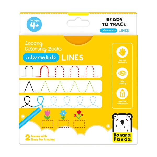 Looong Coloring Books | Banana Panda(Looong coloring books) Looong Coloring Books | Banana Panda(Looong Coloring Books) -Curious Bear Toys long intermediate lines