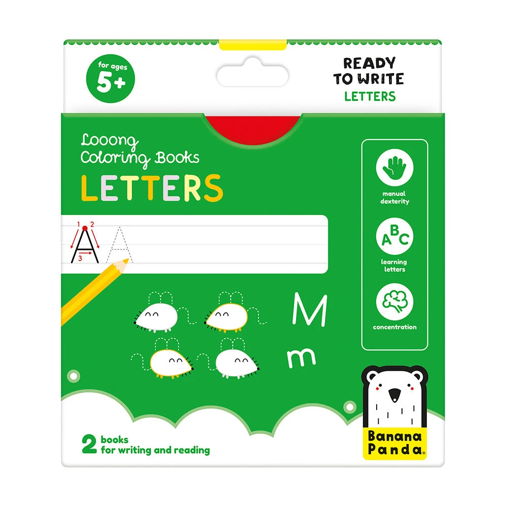 Looong Coloring Books | Banana Panda(Looong coloring books) Looong Coloring Books | Banana Panda(Looong Coloring Books) -Curious Bear Toys long letters
