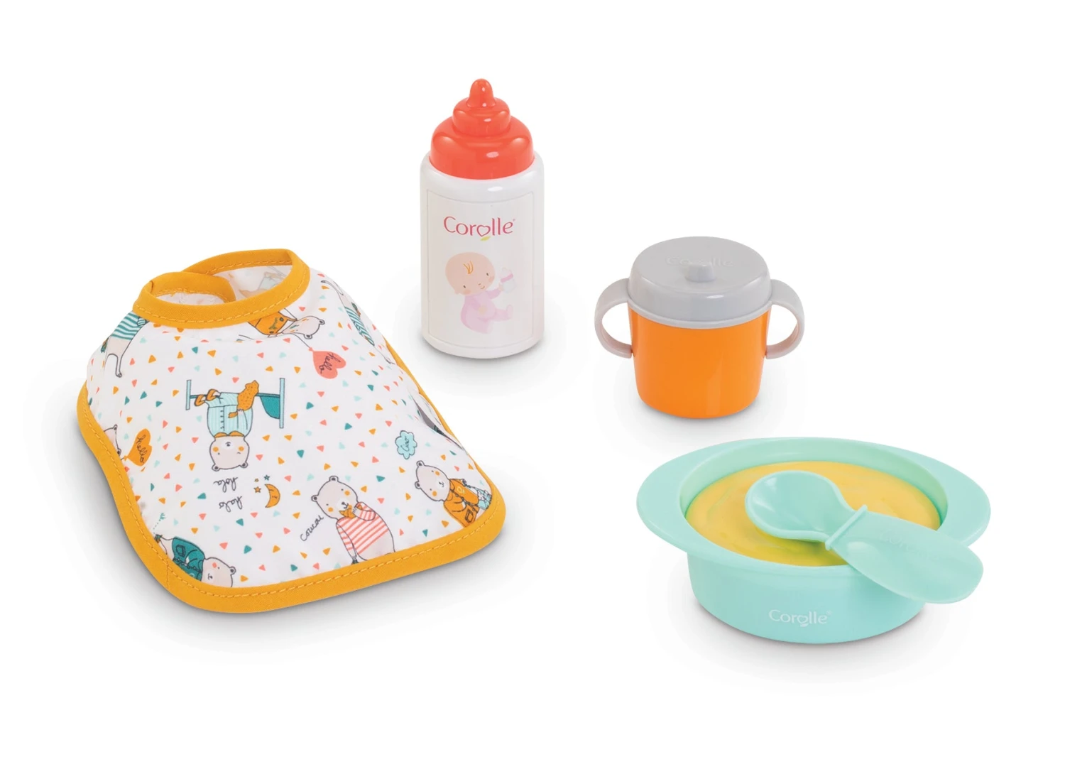BB12" Mealtime Set | Corolle(Bb12 mealtime set) BB12" Mealtime Set | Corolle(Bb12 Mealtime Set) -Curious Bear Toys mealtime set