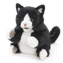 Tuxedo Kitten Hand Puppet | Folkmanis(Tuxedo Kitten Hand Puppet Folkmanis)