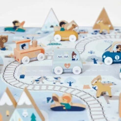 Mountain Valley Wooden Rider Carriage - Cross Roads | Janod(Mountain Valley Wooden Rider Carriage Cross Roads Janod) -Curious Bear Toys mountain valley wooden rider carriage cross roads 1