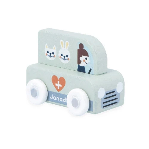Mountain Valley Wooden Veterinary Truck - Cross Roads | Janod(Mountain valley wooden veterinary truck cross roads janod) Mountain Valley Wooden Veterinary Truck - Cross Roads | Janod(Mountain Valley Wooden Veterinary Truck Cross Roads Janod) -Curious Bear Toys mountain valley wooden veterinary truck cross roads