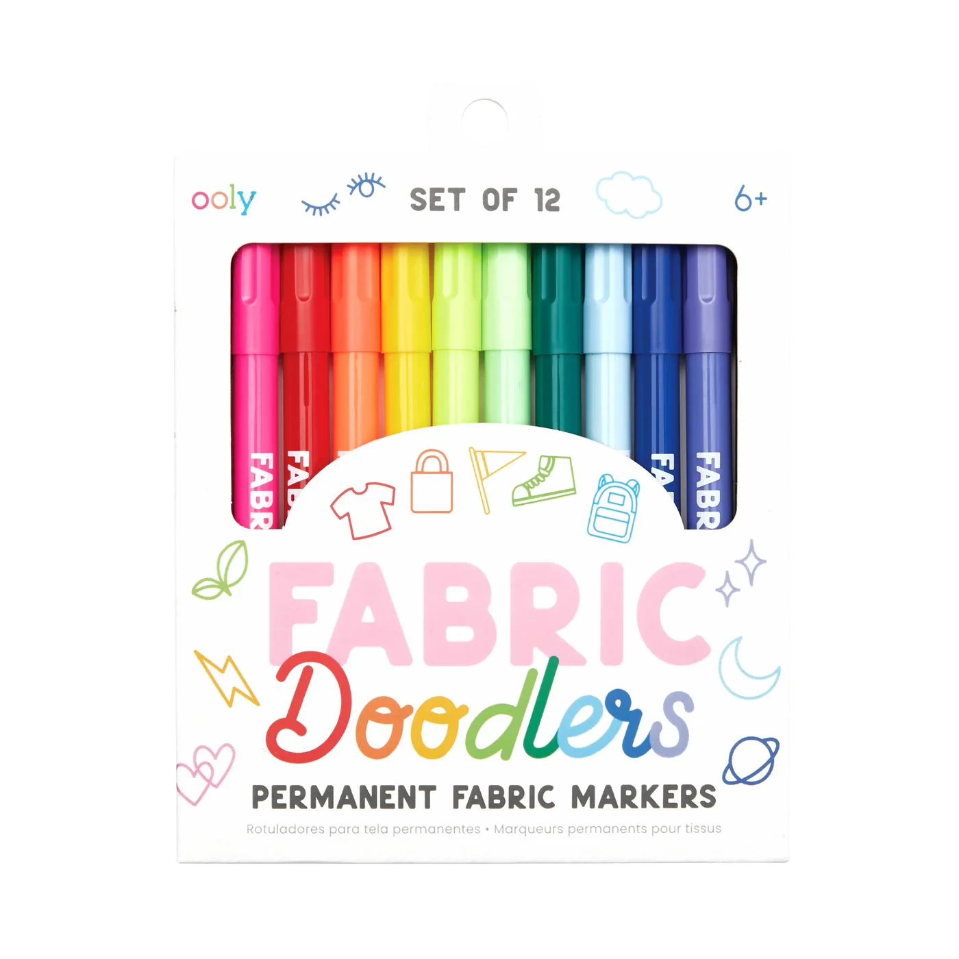 Fabric Doodlers Markers - Set of 12 | OOLY(Fabric doodlers markers set of 12 ooly) Fabric Doodlers Markers - Set Of 12 | OOLY(Fabric Doodlers Markers Set Of 12 Ooly) -Curious Bear Toys ooly 130 102 Fabric Doodlers Markers C1