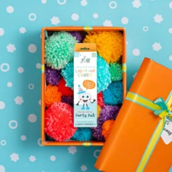 Party Pal Light Up Cubes - NEXT GEN | Glo Pals(Multicolored Glo Pal 4 Pack Party Pal Next Gen) -Curious Bear Toys party.pals12