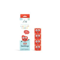 Sammy Light Up Cubes - NEXT GEN | Glo Pals(Red Glo Pals 4 Pack Sammy Next Gen) -Curious Bear Toys sammy.glopals