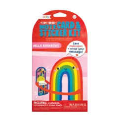 Tiny Tadas! Note Cards & Sticker Set - Hello Rainbows | OOLY(Tiny Tadas Note Cards Sticker Set Hello Rainbows Ooly)